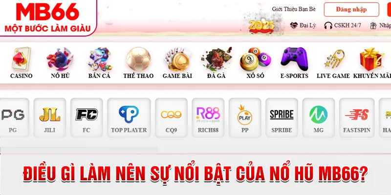 Điều gì làm nên sự nổi bật của nổ hũ MB66?