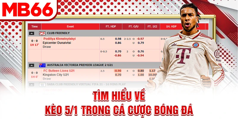 Tìm hiểu về kèo 5/1 trong cá cược bóng đá
